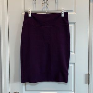 Purple pencil skirt